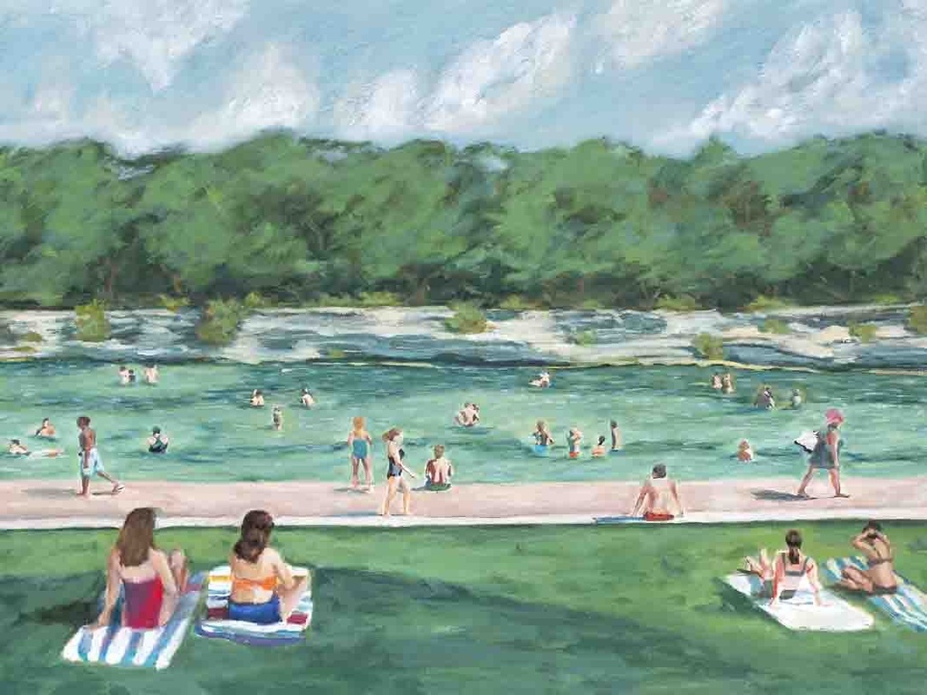 [LSBSP-12X12S-A-G] Austin: Barton Springs (Gold, 12x12-Square)