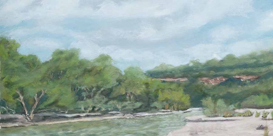 [LSTGB-12X12S-A-G] Austin: The Green Belt (Gold, 12x12-Square)