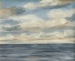 [LSBCLD-12X12S-A-G] Blue Clouds (Gold, 12x12-Square)