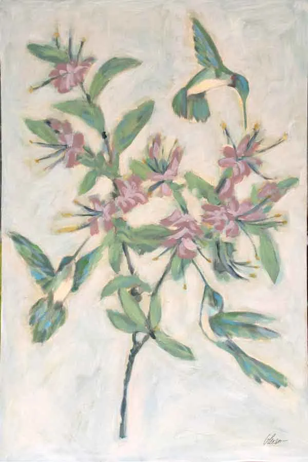 Blue/Green Hummingbirds: Pink Candy Cane