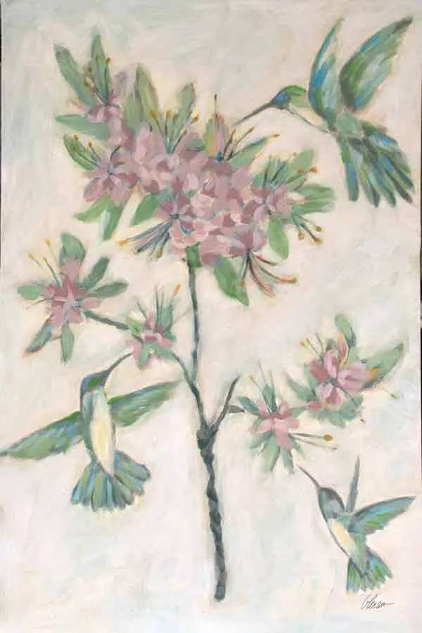 Blue/Green Hummingbirds: Pink Lolipop