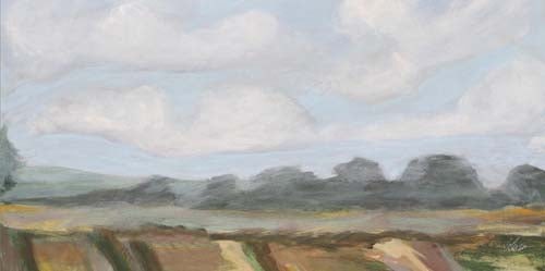 [LSCALFX-12X12S-A-G] California Flax Field: Western View (Gold, 12x12-Square)