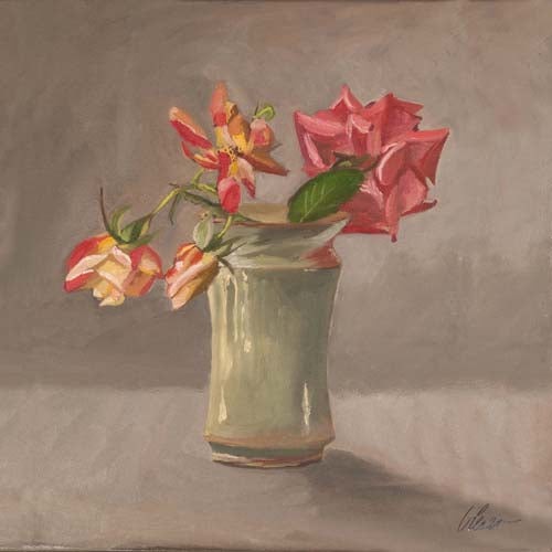 [BOCRSL-12X12S-A-G] Casey Rose Still Life Botanical (Gold, 12x12-Square)