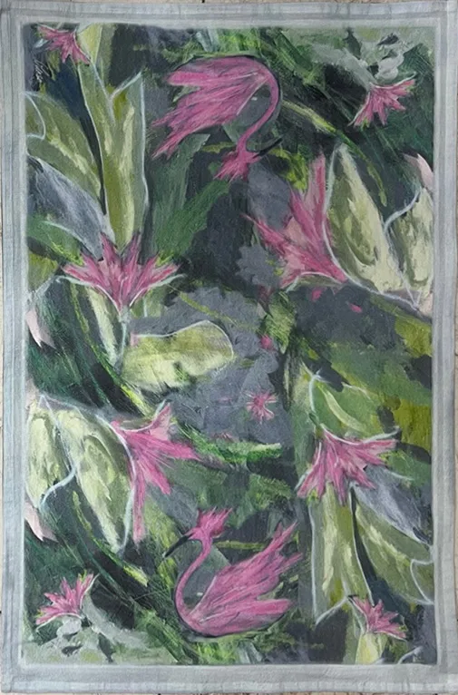 Hand Towel - Pink Swans