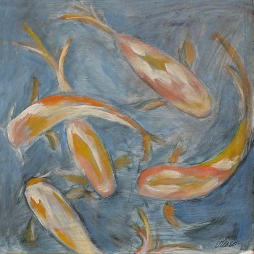 [BOKOIM-12X12S-A-G] Koi: School (Gold, 12x12-Square)