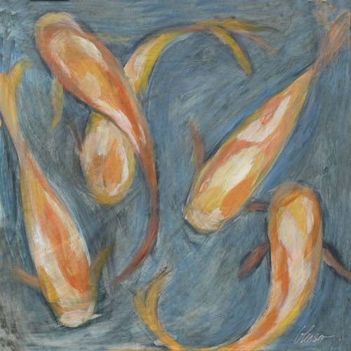 [BOKOI-12X12S-A-G] Koi: The Feast (Gold, 12x12-Square)