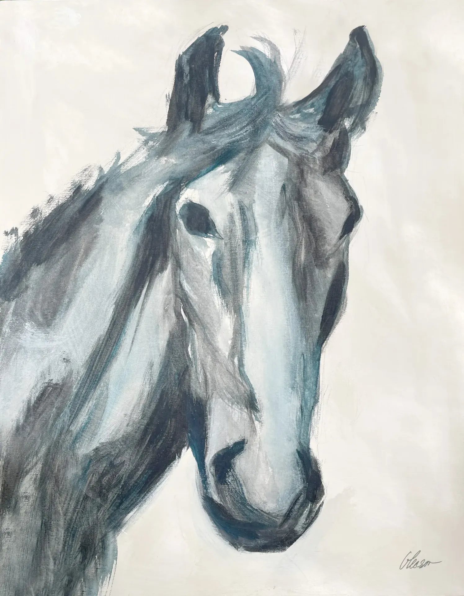 [FNBUR-12X16P-A-G] Burmese — RCMP Horse of Queen Elizabeth II (12x16-Portrait, Gold)