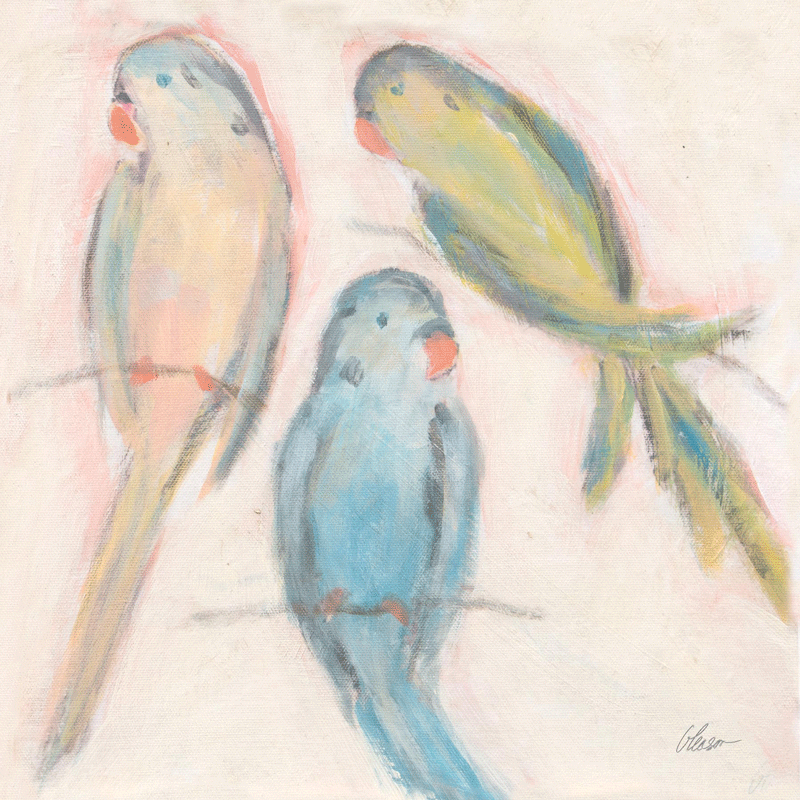 Colored Love Birds - Watching