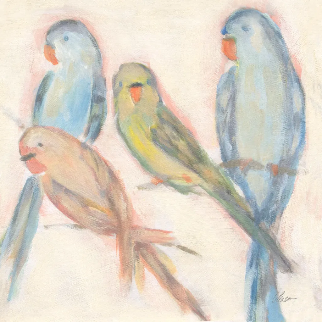 Colored Love Birds Alert